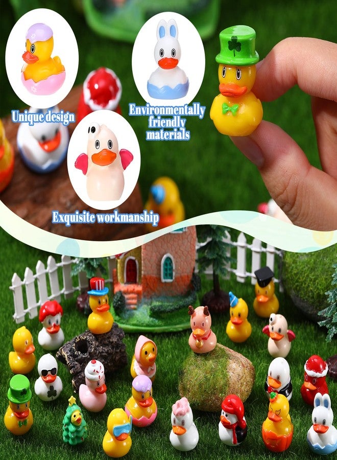 GGSTDDUP 20 Pcs Holiday Mini Resin Ducks Tiny Resin Animals Miniature Duck Figurines Suitable for DIY Cake Ornaments Crafts Moss Landscape Decoration - Image 3